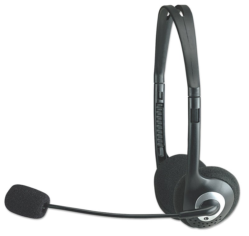 Manhattan 3.5mm Stereo Headset with Mic - with Microphone, Volume Control, 3.5 mm Stereo Plugs, 6.5ft Cable - for Desktop, Laptop, Computers - 3 Year Warranty - 164429 - Image 3